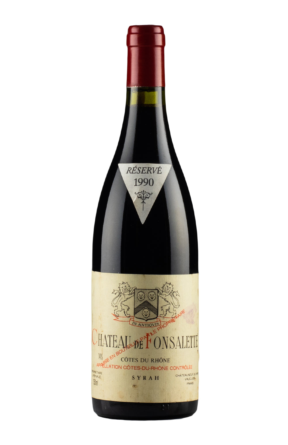 Cotes du Rhone Chateau de Fonsalette Syrah 1990