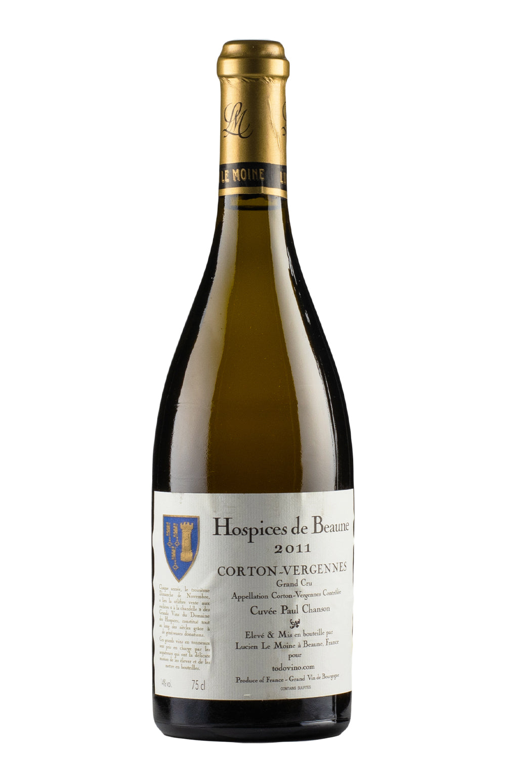 Corton Vergennes Cuvee Paul Chanson Hospices de Beaune Lucien Le Moine 2011