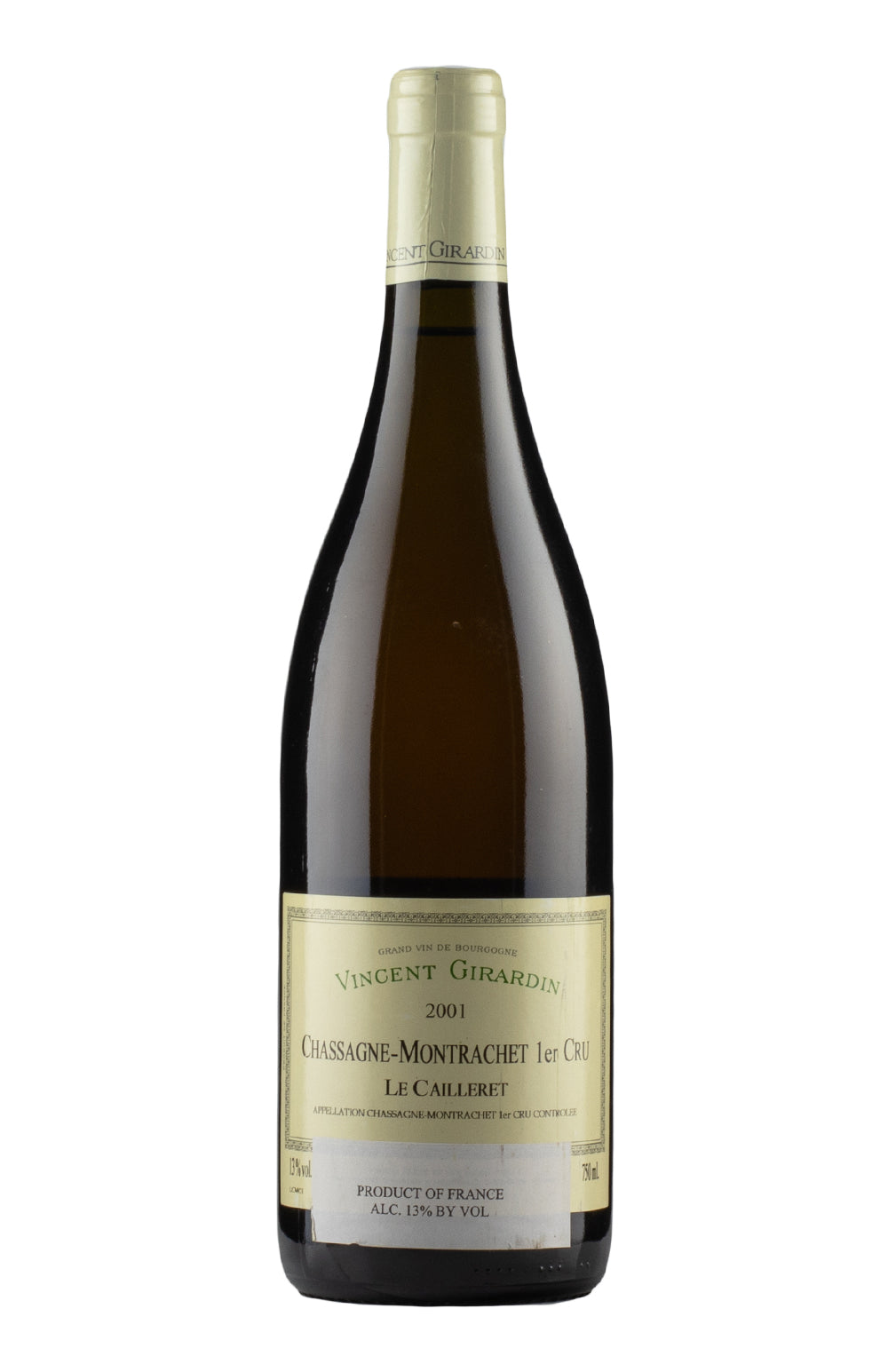 Chassagne Montrachet Le Cailleret Vincent Girardin 2001