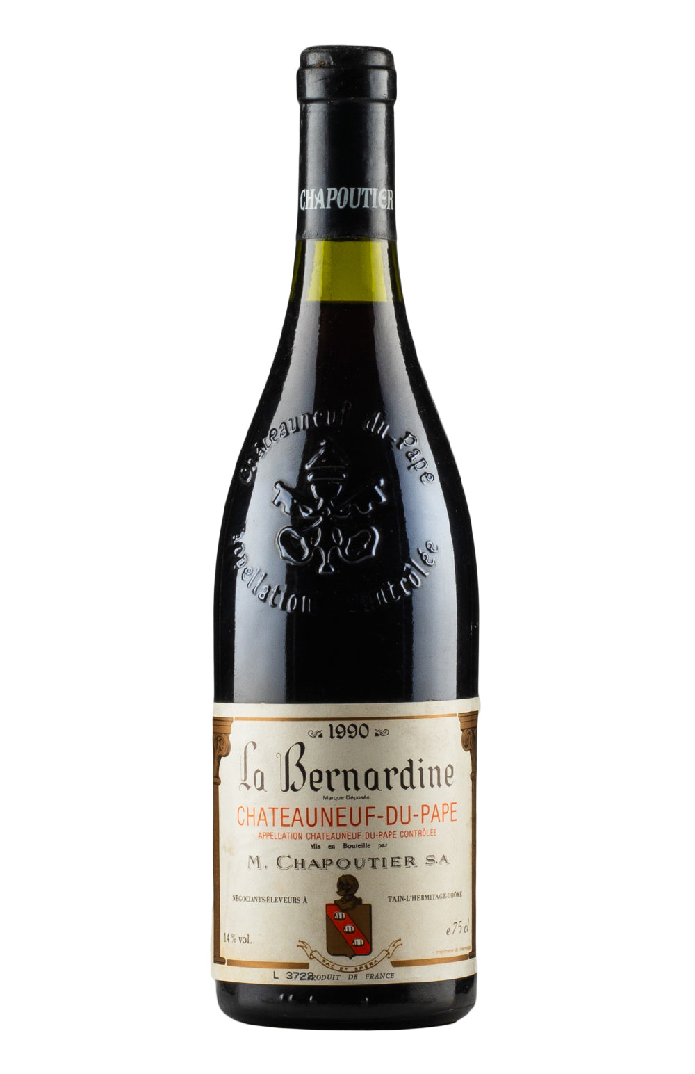 Chateauneuf du Pape La Bernardine Chapoutier 1990