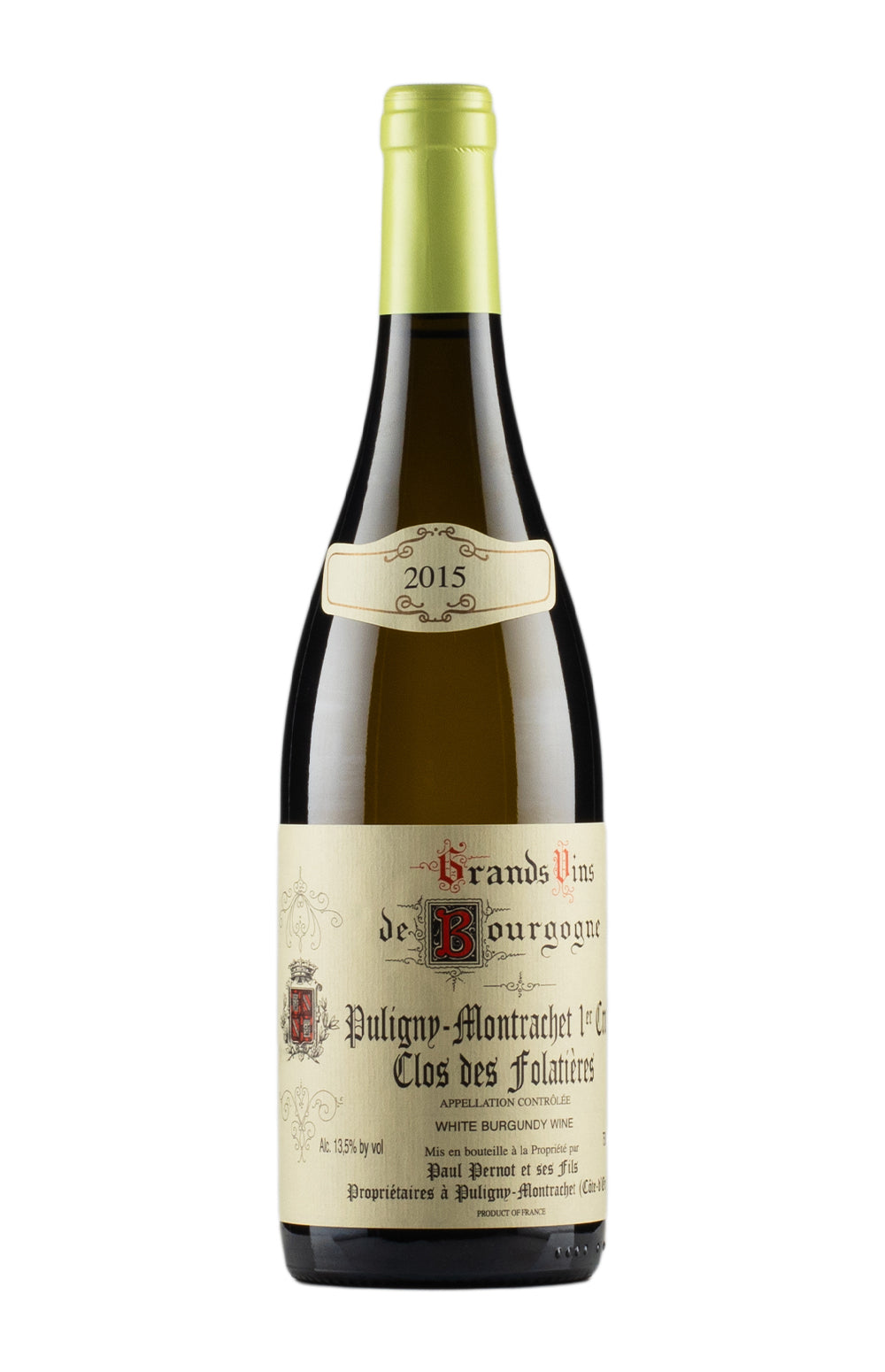 Puligny Montrachet Clos des Folatieres Paul Pernot 2015