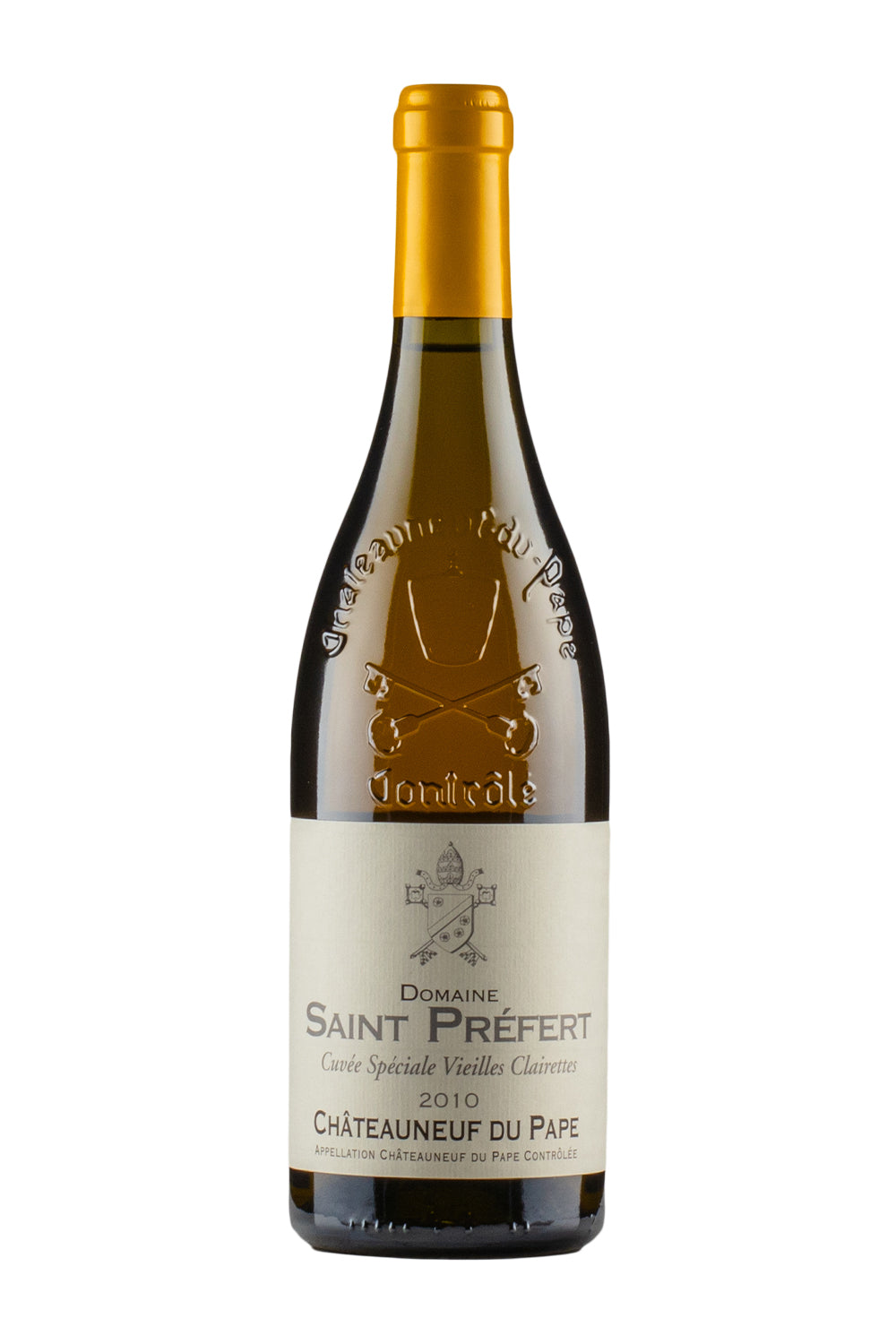 Chateauneuf du Pape Blanc Cuvee Speciale Vieilles Clairettes Saint Prefert 2010