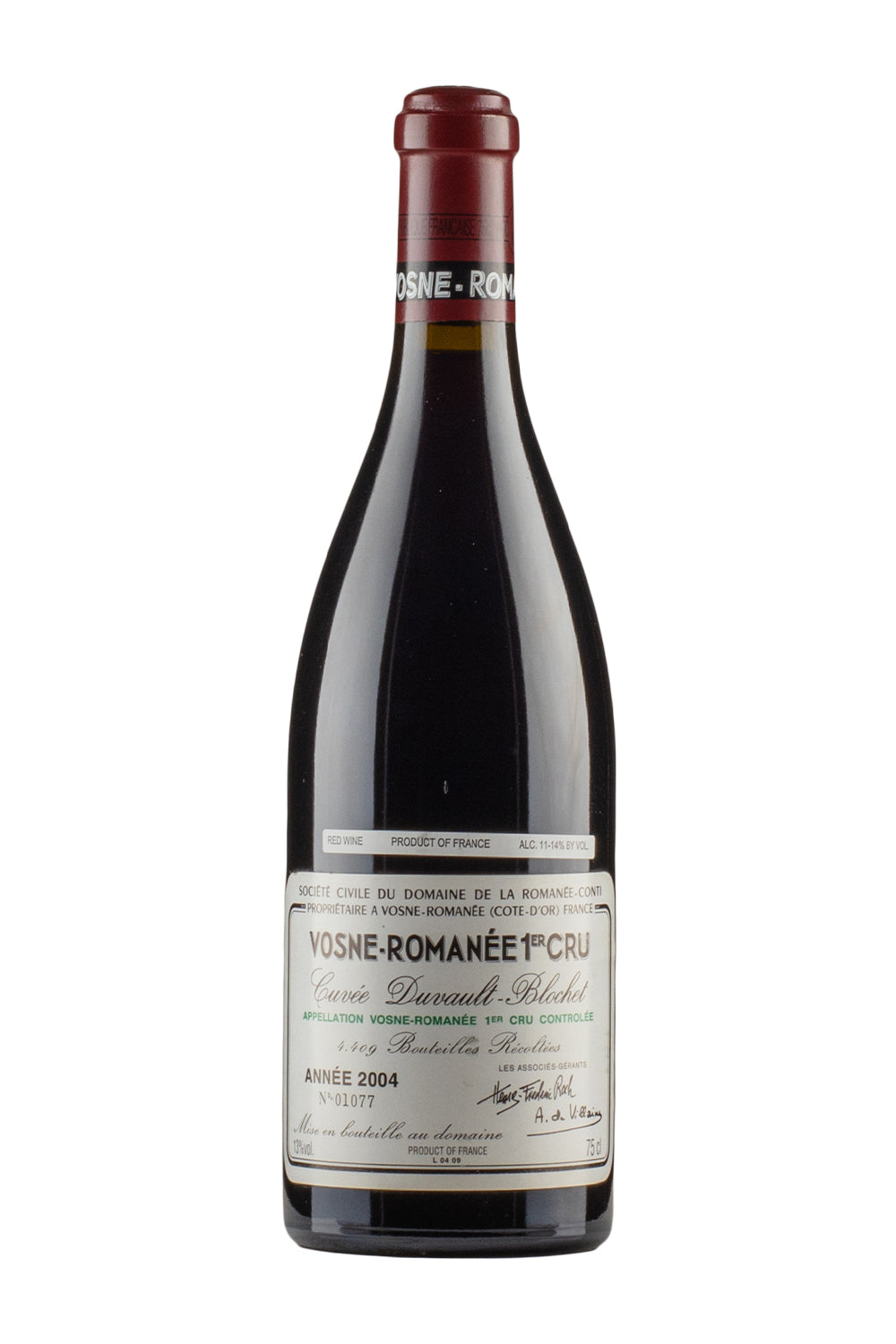 Vosne Romanee Duvault Blochet DRC 2004