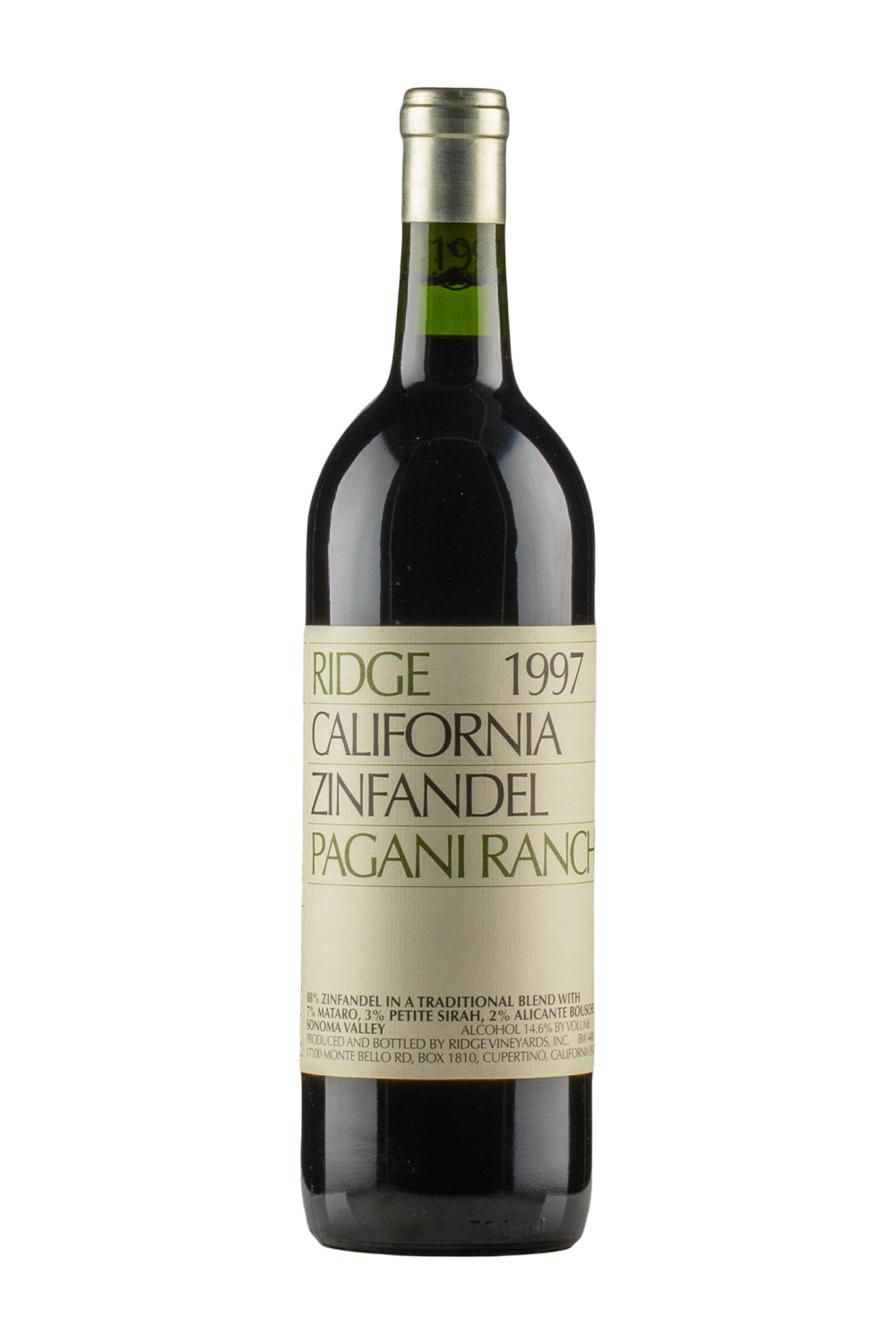 Ridge Pagani Ranch Zinfandel 1997