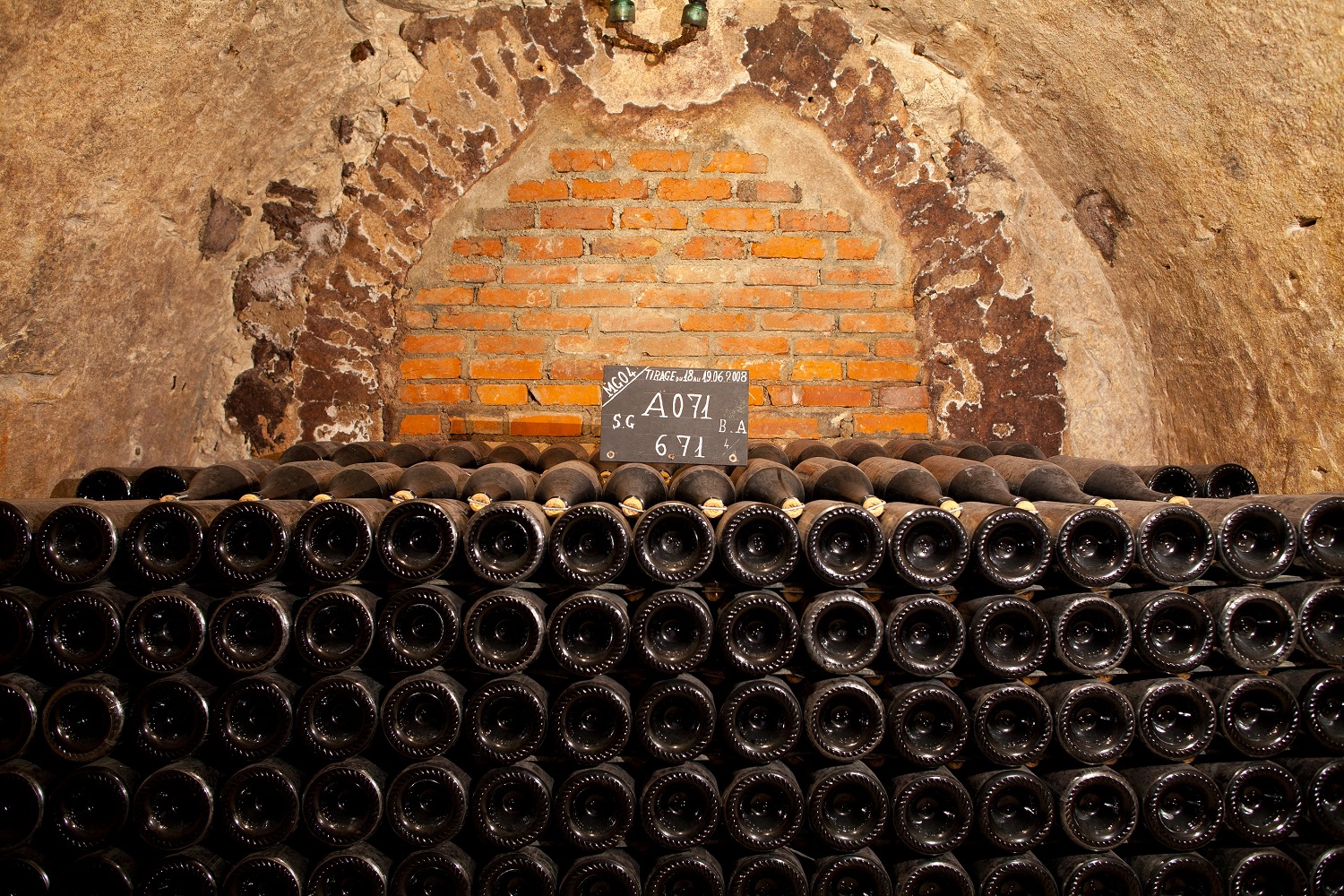 Wines ageing in the cellar at Pol Roger