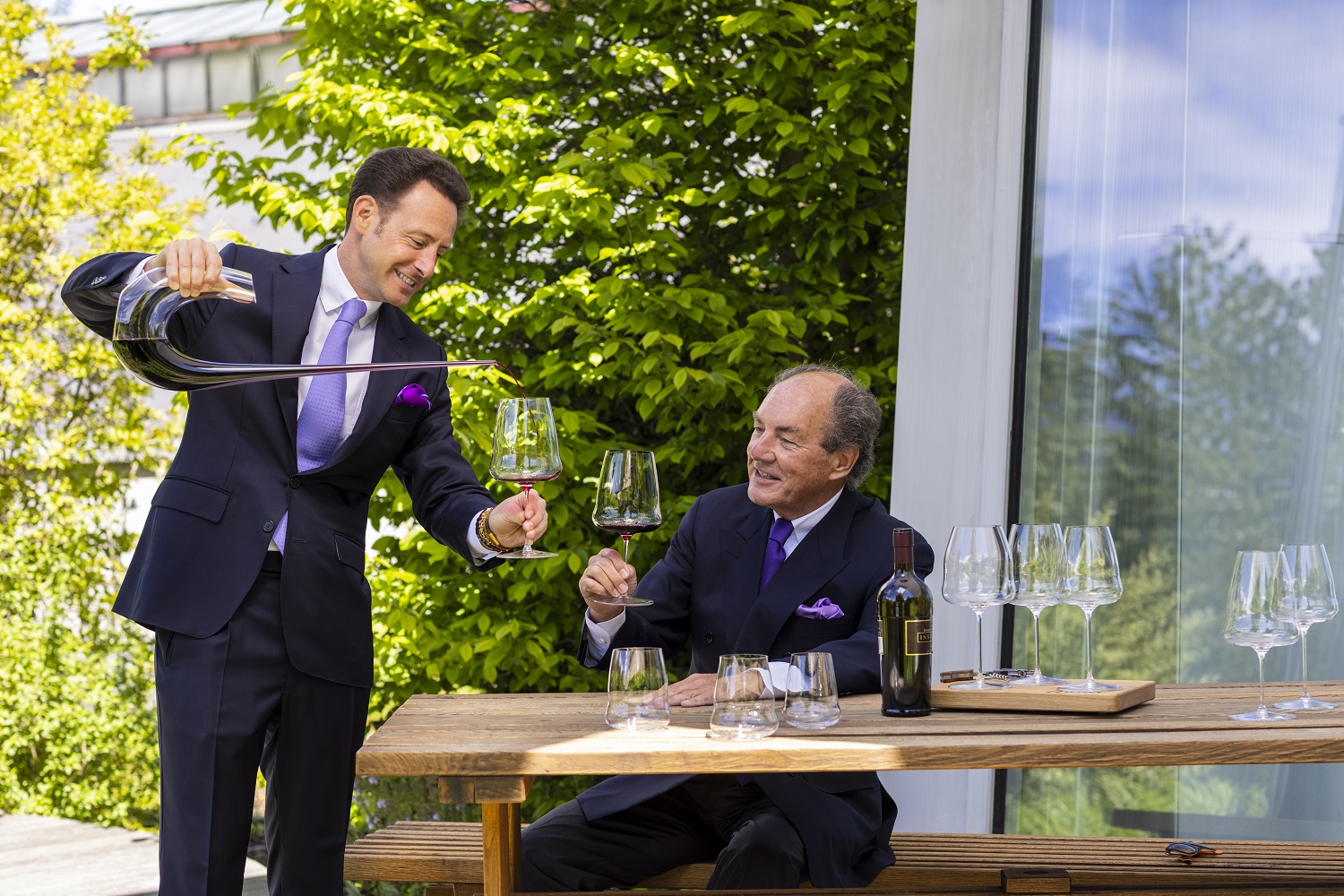 Max Riedel with one of his trademark decanters