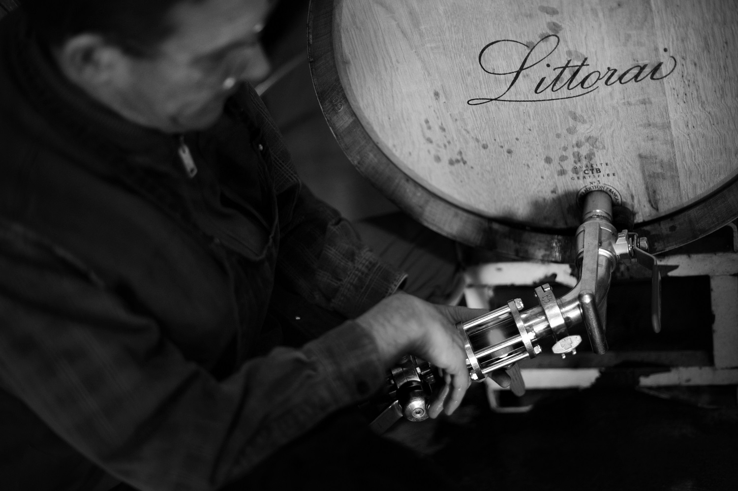 Ted racking wines