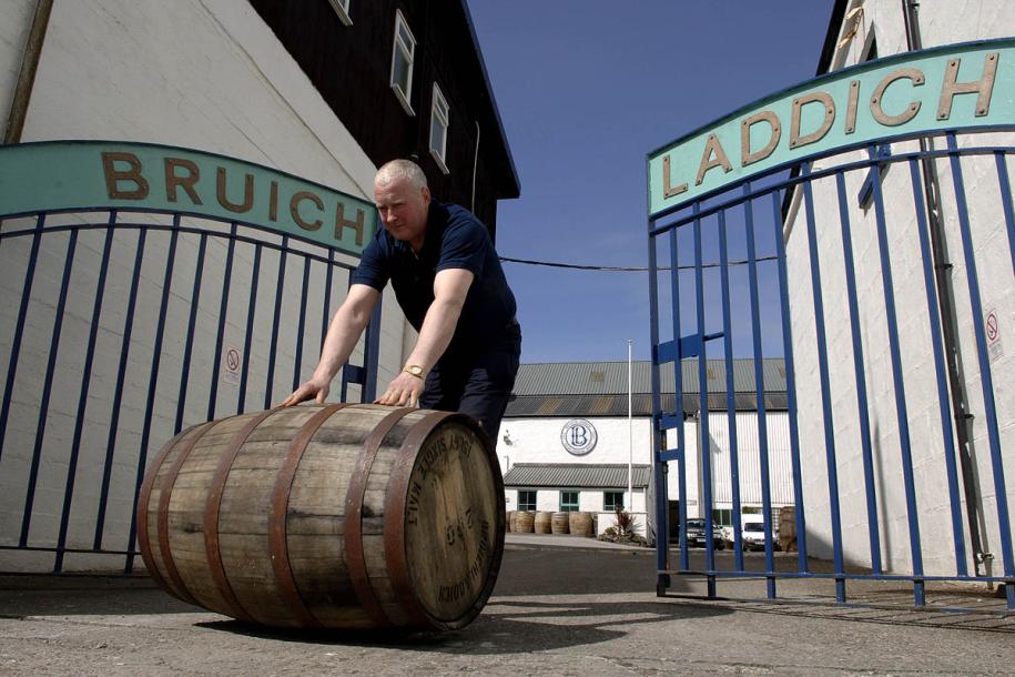Rolling out the barrel at Bruichladdich distillery