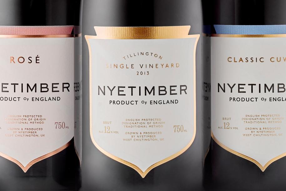 A line-up of Nyetimber sparkling wines