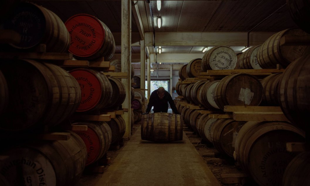 Cask storage at Ardnamurchan