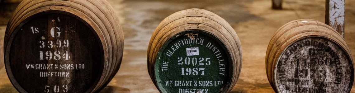 Three barrels of Glenfiddich whisky