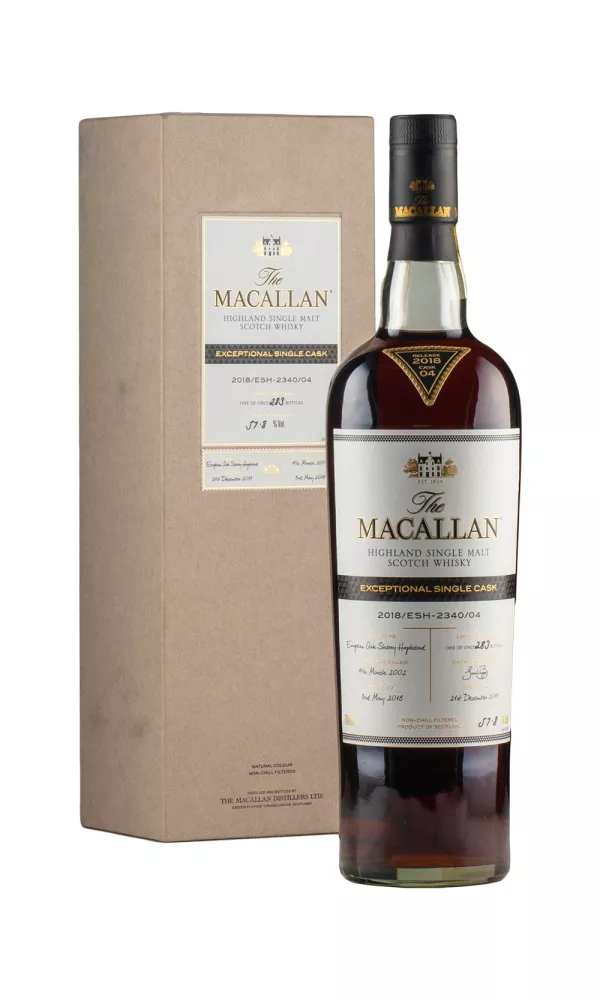 Macallan Exceptional Single Cask Sherry Hogshead ESH-2340/04 (Bottled 2018) Macallan Exceptional Single Cask Sherry Hogshead ESH-2340/04 (Bottled 2018)