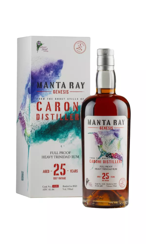 Caroni 25 Year Old Manta Ray Genesis Silver Seal Caroni 25 Year Old Manta Ray Genesis Silver Seal