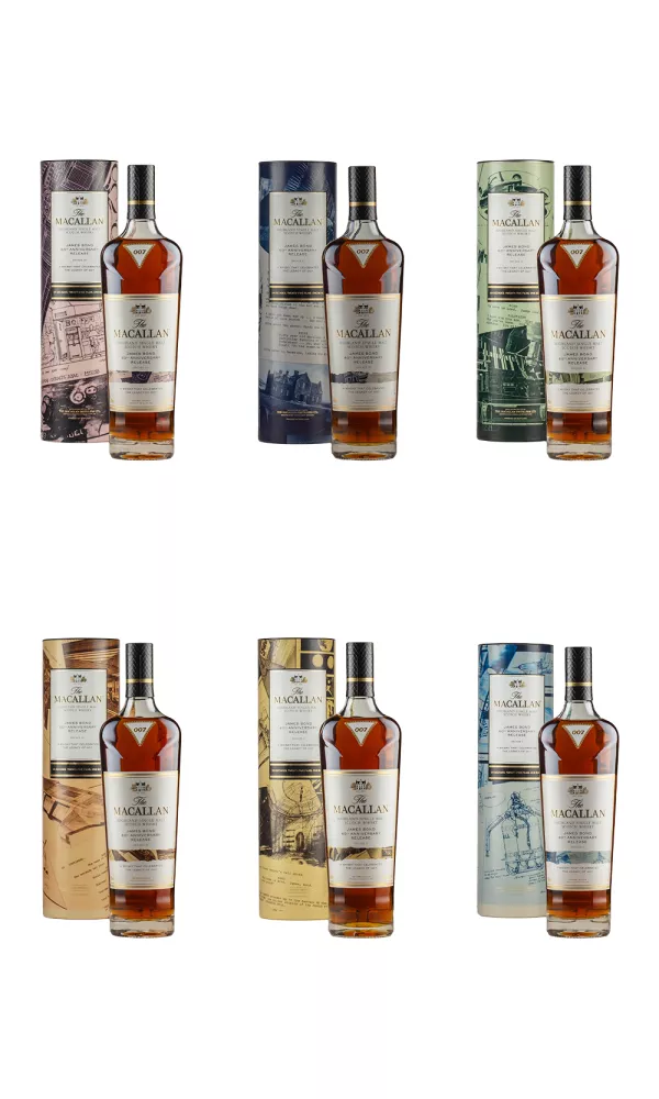 Macallan James Bond 60th Anniversary Release Decades I-VI (6 x 70cl) Macallan James Bond 60th Anniversary Release Decades I-VI (6 x 70cl)