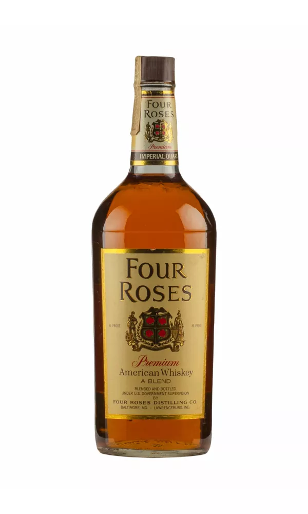 Four Roses Blended American Whisky Quart c. 1970s Four Roses Blended American Whisky Quart c. 1970s