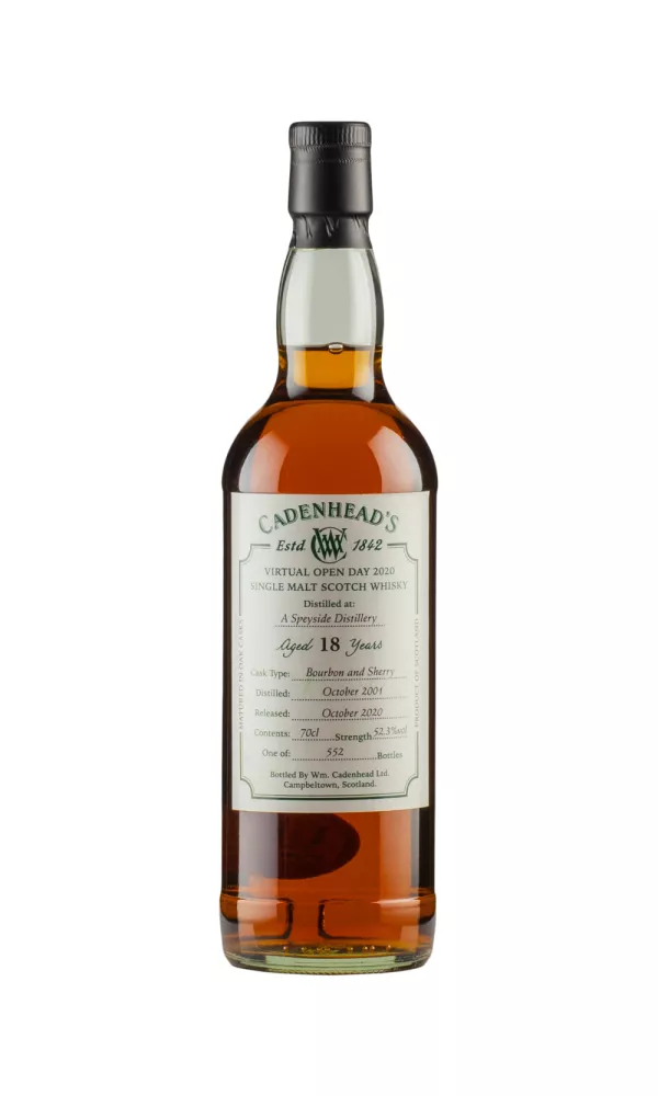 A Speyside Disillery 18 Year Old Cadenheads Virtual Open Day 2020 A Speyside Disillery 18 Year Old Cadenheads Virtual Open Day 2020