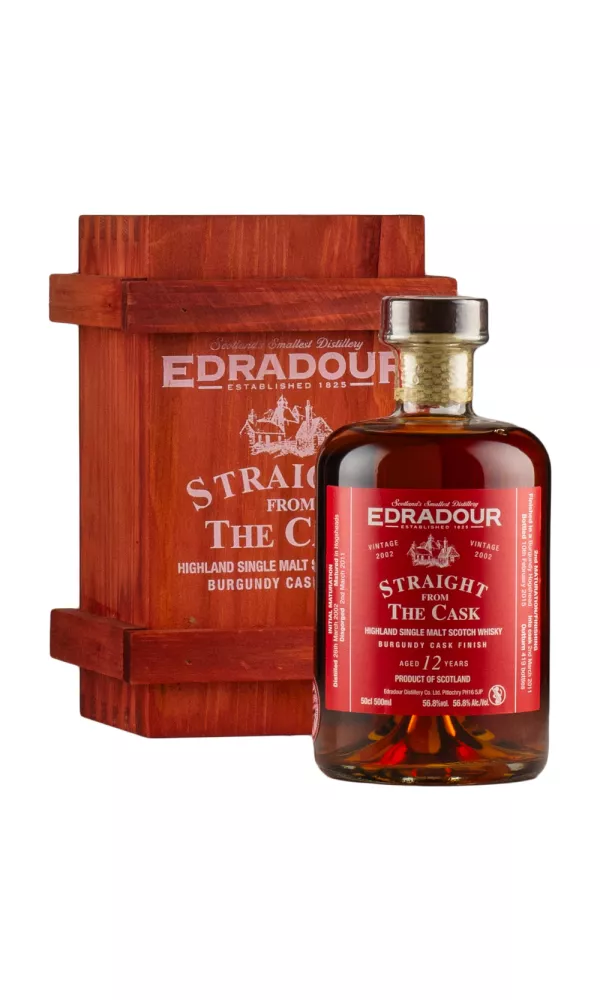 Edradour 12 Year Old Straight From The Cask Burgundy Finish Edradour 12 Year Old Straight From The Cask Burgundy Finish