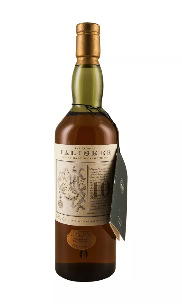 Talisker 10 Year Old Map Label c. 1990s Talisker 10 Year Old Map Label c. 1990s