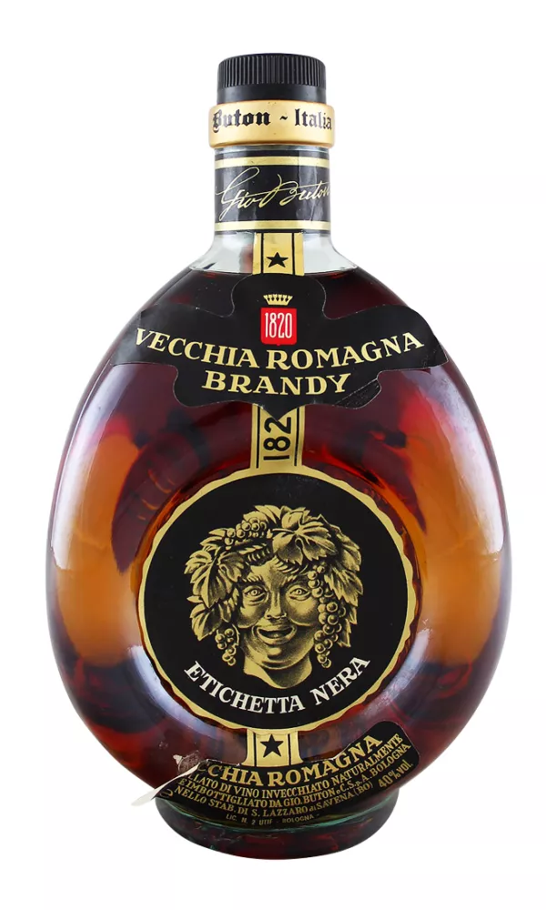 Etichetta Nera Vecchia Romagna Brandy c. 1970s Etichetta Nera Vecchia Romagna Brandy c. 1970s