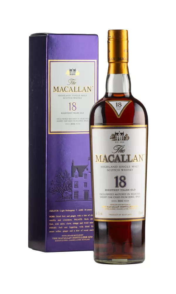 Macallan 18 Year Old Sherry Oak 2016 Release (6 x 70cl) Macallan 18 Year Old Sherry Oak 2016 Release (6 x 70cl)