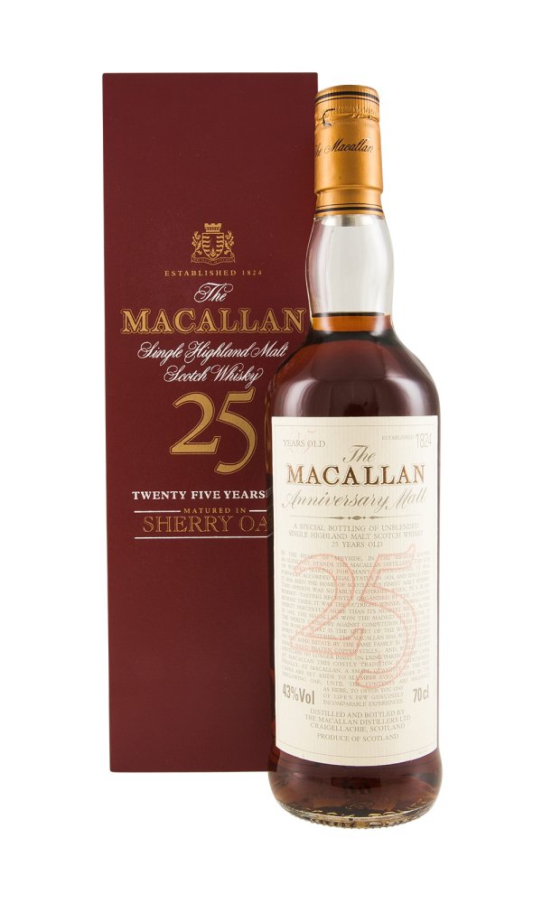 Macallan 25 Year Old Anniversary Malt (Red Box)