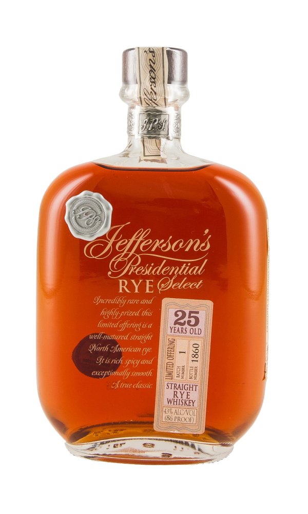 Jefferson`s 25 Year Old Presidential Select Rye Batch 1