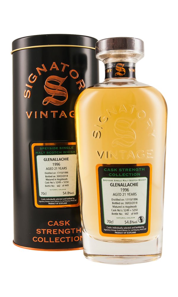 GlenAllachie 21 Year Old Signatory Cask Strength