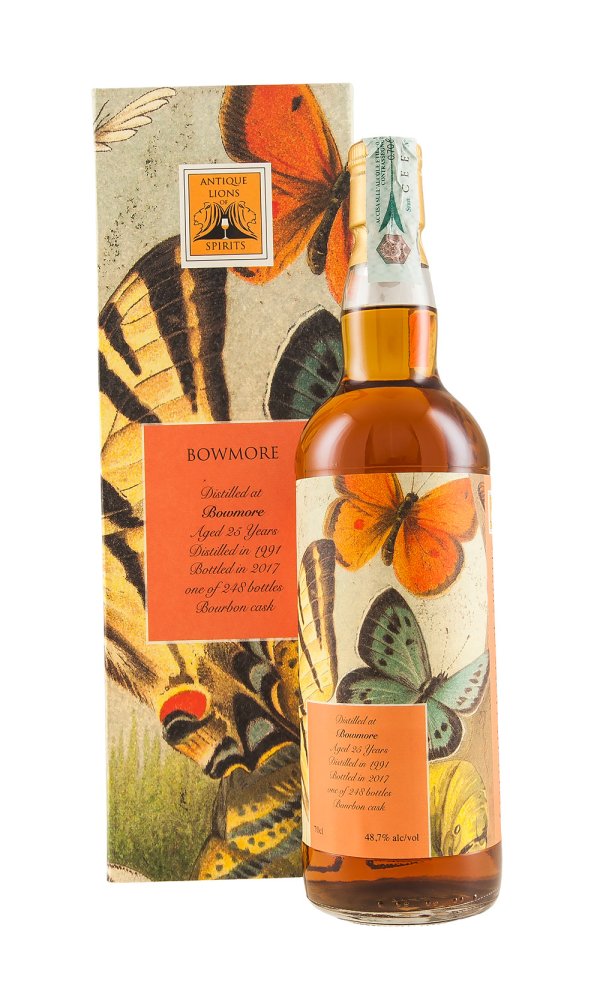 Bowmore 25 Year Old Antique Lions of Spirits Butterflies