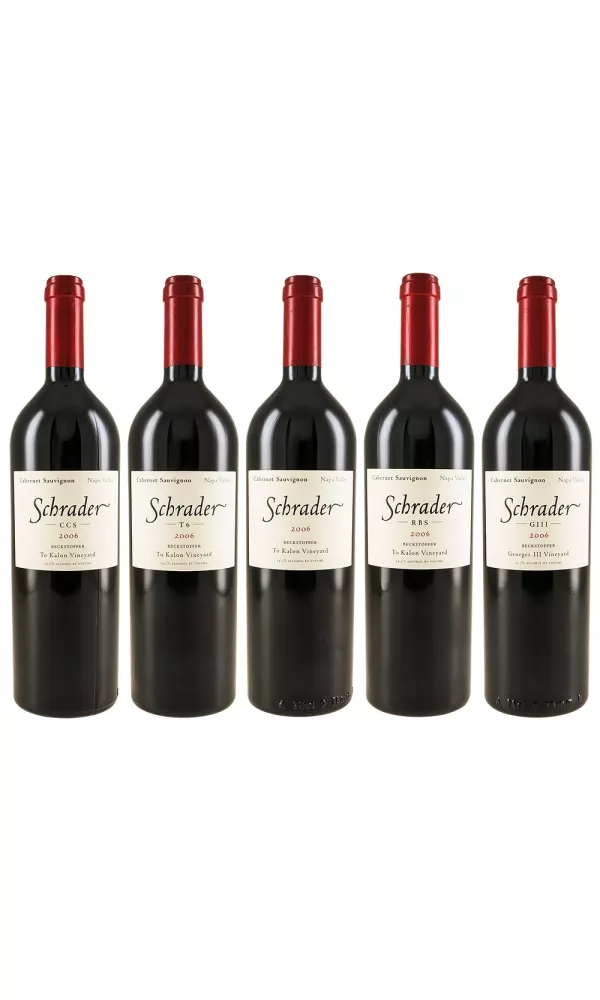 Schrader Five Bottle Mixed Collection (Cabernet Sauvignon, RBS, GIII, CCS and T6) Schrader Five Bottle Mixed Collection (Cabernet Sauvignon, RBS, GIII, CCS and T6)