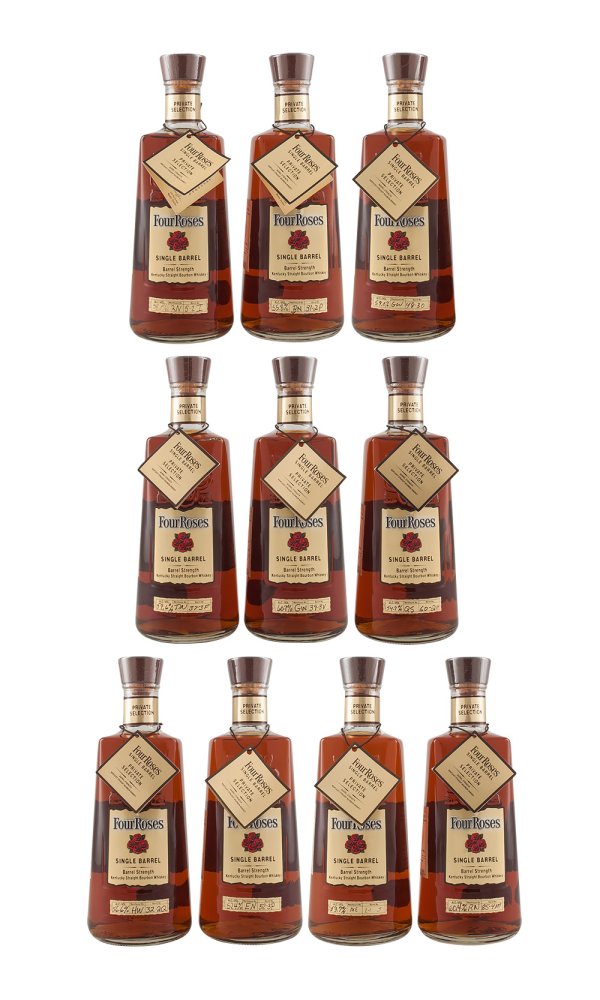 Four Roses Icons of Whiskey Ten Bottle Set