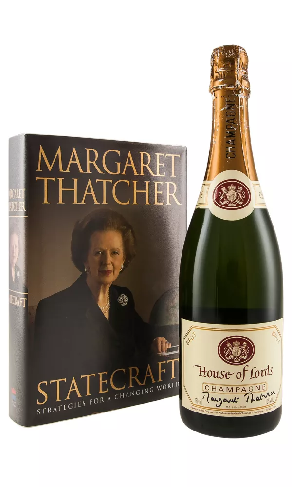 House of Lords Champagne and Book (Signed by Margaret Thatcher) House of Lords Champagne and Book (Signed by Margaret Thatcher)