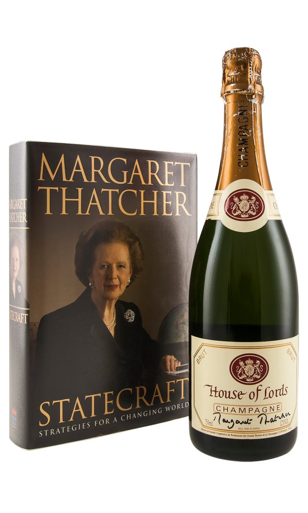 House of Lords Champagne and Book (Signed by Margaret Thatcher)